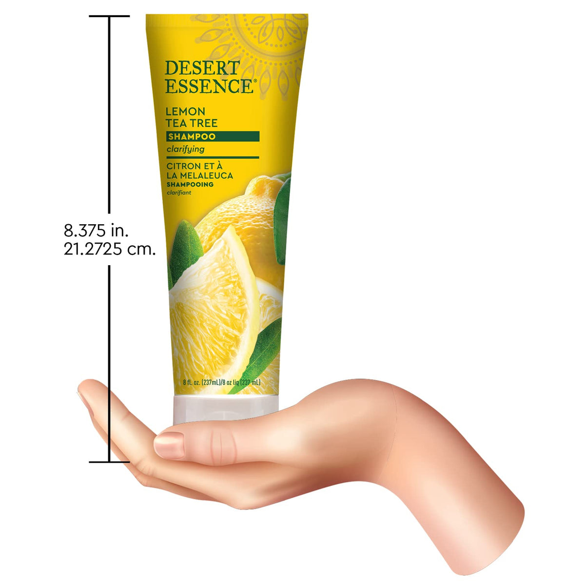 Desert Essence Lemon Tea Tree Clarifying Shampoo for Oily Hair, 8 fl oz