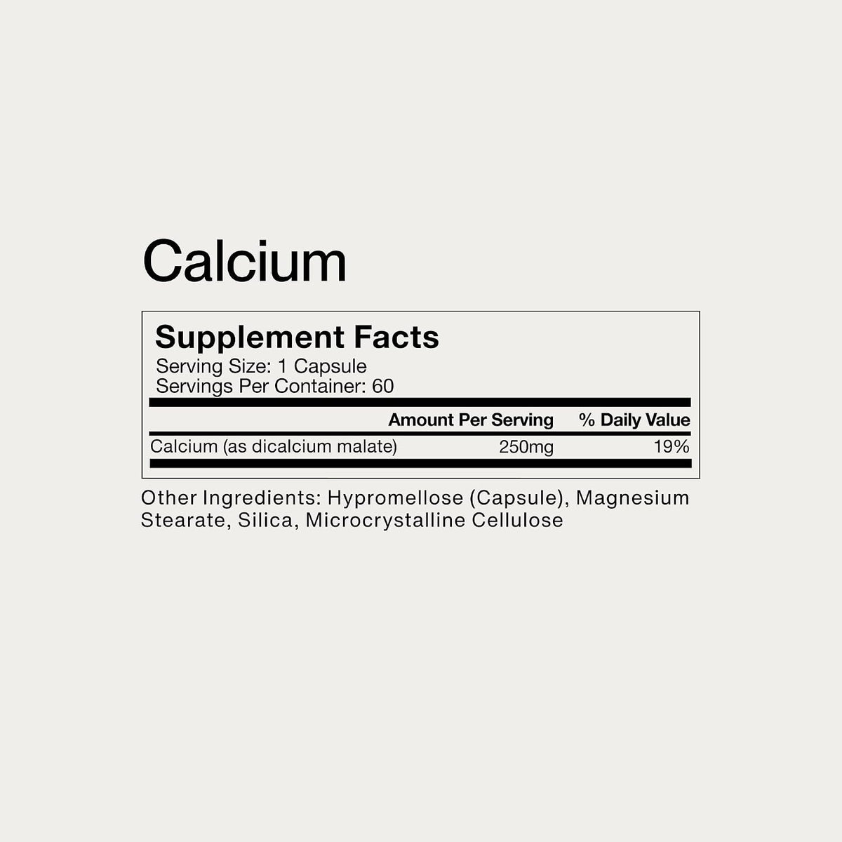 Momentous Calcium with DimaCal Supplement - 250 mg Capsules for Foundational & Bone Health Support - NSF Certified for Sport - Gluten-Free - 60 Servings