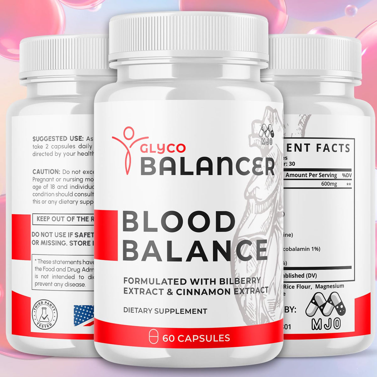 (2 Pack) Glyco Balancer Capsules, Official GlycoBalancer Health Support Pills with All Natural Ingredients, Glyco Balancer Advanced Health Support with Premium Vitamins for Women & Men (120 Capsules) MJO buy supplements Au