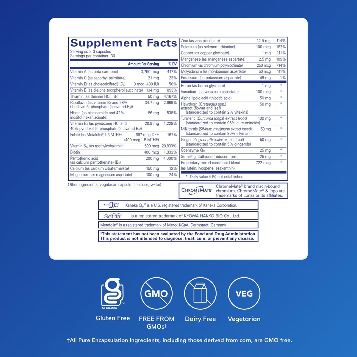 Pure Encapsulations UltraNutrient - Minerals & Multivitamins - Supports Liver & Heart Health* - Supplement for Antioxidants - with Vitamin C, CoQ10 - Non-GMO * Gluten-Free - 90 Capsules Pure Encapsulations buy supplements Au