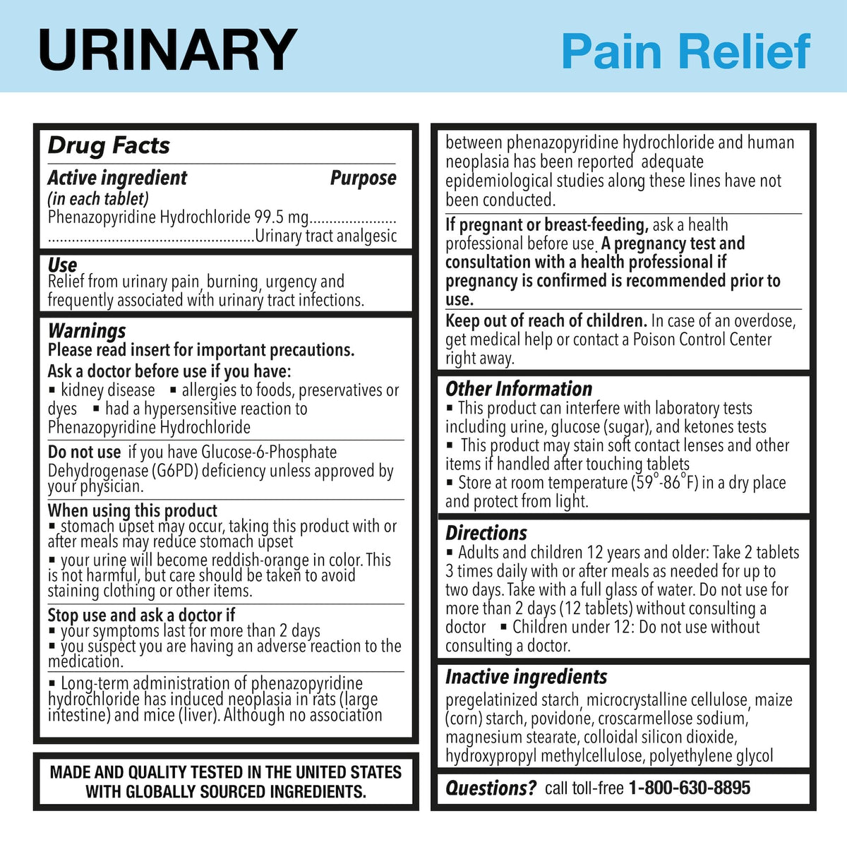 Puregen Labs Urinary Pain Relief | Phenazopyridine HCl 99.5mg Tablets | Maximum Strength OTC for Fast Relief of UTI Pain, Burning and Bladder discomfort – 72 Count Tablets P Puregen Labs buy supplements Au