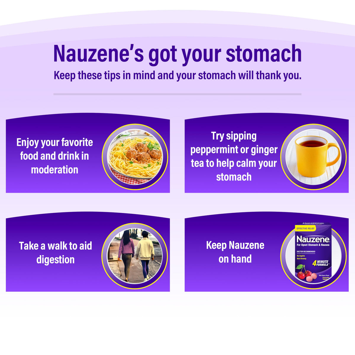Nauzene Non-drowsy Upset Stomach & Nausea Relief Chewable Tablets - Fast-Acting Relief in 4 Minutes - Doctor Recommended - Wild Cherry Flavor, 42 ct Nauzene buy supplements Au