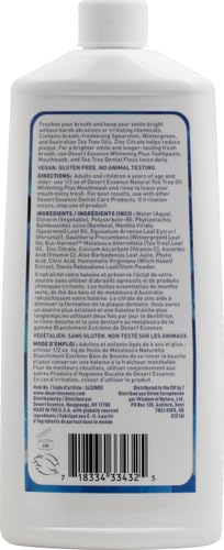 Desert Essence Mouthwash, Tea Tree Whitening Mint, 16 Fluid Ounce
