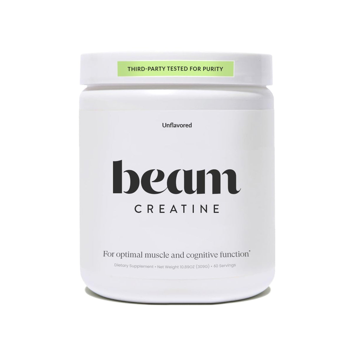 BEAM Creatine Monohydrate Powder – 5g Micronized Creatine Monohydrate, Third Party Tested Creatine for Women & Men, Muscle Strength, Growth, Recovery & Cognitive Support, Unflavored, 30 Servings