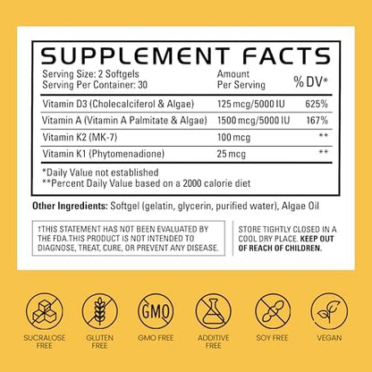 Gains in Bulk HER Stack, Instantized Creatine for Women & D3 K2 Supplement, Strawberry Fizz Flavor, Wellness Support for Men & Women, 20 Packets and 60 Softgels