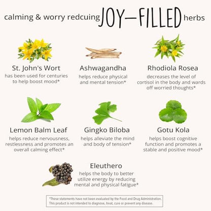 Happy Healthy Hippie Joy-Filled with Saffron Mood Support Supplement & Joy-Filled Mood Support Supplement