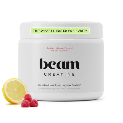 BEAM Creatine Monohydrate Powder – 5g Micronized Creatine Monohydrate, Third Party Tested Creatine for Women & Men, Muscle Strength, Growth, Recovery & Cognitive Support, Unflavored, 30 Servings