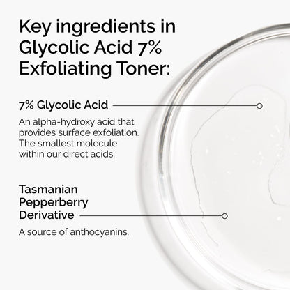 The Ordinary Glycolic Acid 7% Exfoliating Toner, Brightening and Smoothing Daily Toner