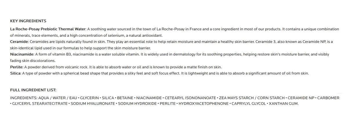 La Roche-Posay Toleriane Double Repair Matte Face Moisturizer, Daily Moisturizer For Oily Skin