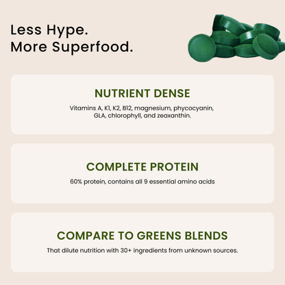 Nutrex Hawaii Pure Hawaiian Spirulina – Vegan Superfood, 500 mg Tablets, Farm Grown in Kona, Non-GMO
