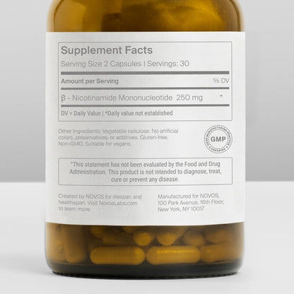 Novos Boost + Vital Cellular Vitality Stack – NMN Capsules & Nutritional Chews for Cellular Energy, Brain, Heart & Gut Support | Longevity Supplement Duo