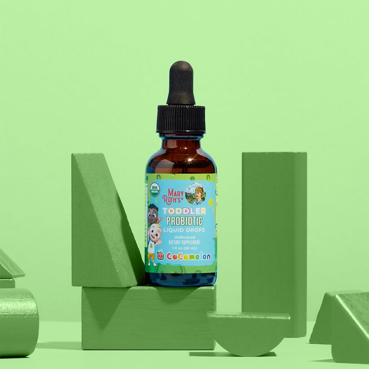 MaryRuth's Organic Toddler Probiotic Liquid Drops | Kids Probiotics for Ages 1-3 | 5 Probiotic Strains | 150 Million CFU Per Serving | USDA Organic | Sugar Free | Vegan | Gluten Free | 1 Fl O