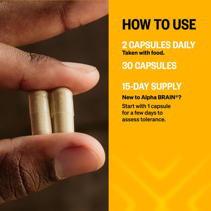 ONNIT Alpha Brain Nootropic Capsules for Men & Women, IGEN Non-GMO Tested Memory, Focus & Mental Clarity, with L-Theanine and Vitamin B6, 30 Count Each, Pack of 3 (90 Capsules) ONNITBuy Supplements Australia
