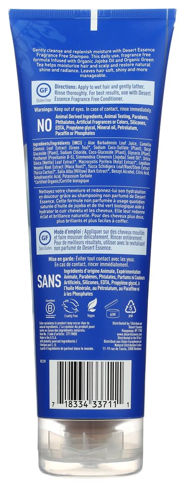 Desert Essence Tea Tree Replenishing Shampoo with Peppermint, 12.7 oz
