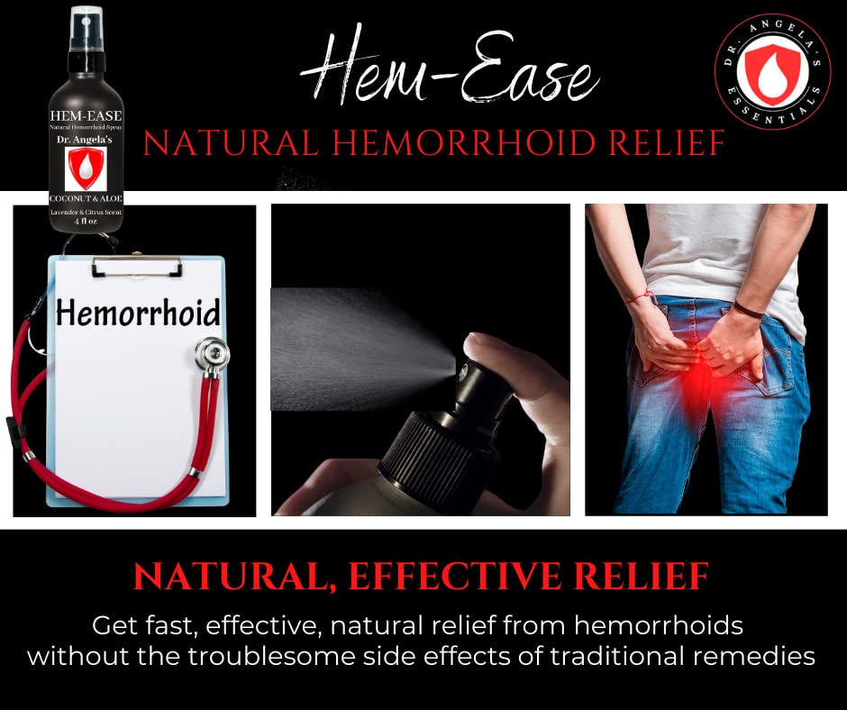Dr. Angela's Hemorrhoid Treatment Spray | Organic Aloe Vera, Witch Hazel & Essential Oils Turmeric & Tea Tree | Natural Itching & Burning Relief Cream Doctor Angela EssentialBuy Supplements Australia
