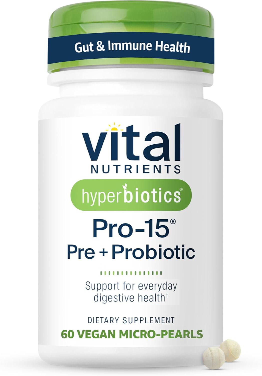 Hyperbiotics Vital Nutrients Gut Support Bundle – Pro-15 Prebiotics + Probiotics (60 Time Release Pearls) & Organic Prebiotic Fiber Powder (54 Servings) for Gut, Digestive, & Immune Health Support