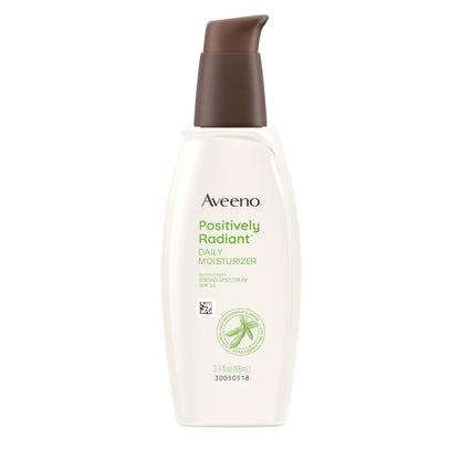 Aveeno Positively Radiant Face Moisturizer with SPF 30 Sunscreen, Hydrating Facial Moisturizer with Soy Extract to Visibly Improve Skin Tone and Texture