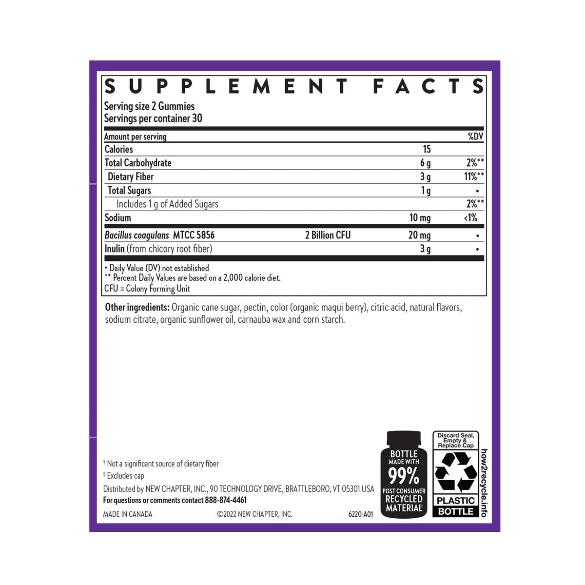 New Chapter Probiotic Gummies for Women and Men, All-Flora (1 Month Supply) – 55% Less Sugar+, Formulated for Holistic Gut Health Support with Probiotics + Prebiotic Fiber