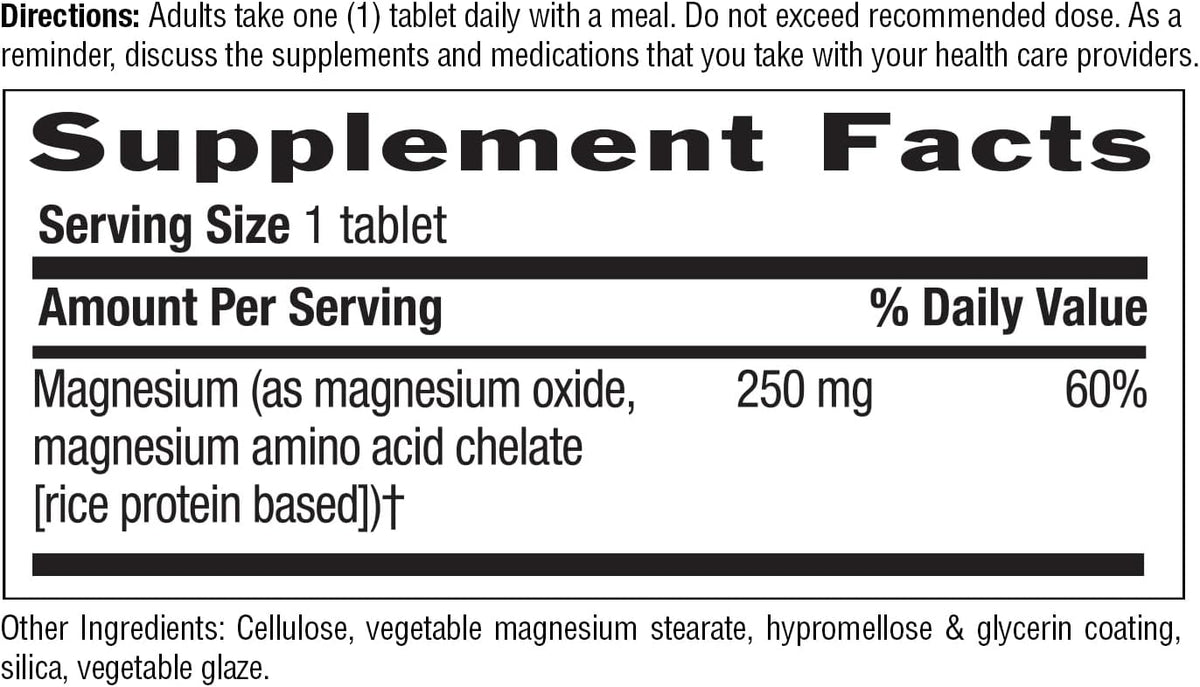 Country Life Chelated Magnesium 250 mg, 240 Tablets