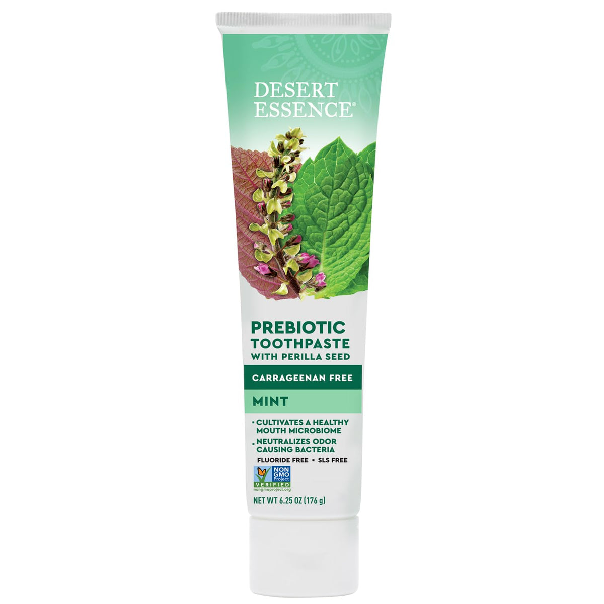 Desert Essence Prebiotic Mint Toothpaste, Fluoride Free, 6.25 oz