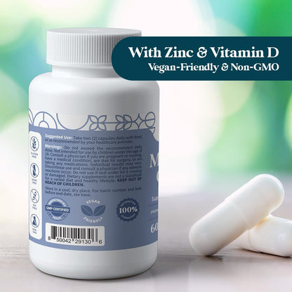 Pattern Wellness Magnesium Complex – Supports Muscle, Bone & Relaxation Health – with Zinc & Vitamin D – Daily Support Formula – 60 Vegan Capsules Pattern Wellness buy supplements Au