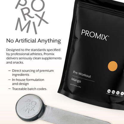 ProMix Nutrition Pre-Workout - Maximize Focus and Performance - Free of Stevia, Xanthan Gum, Soy, Gluten and GMOs - Mango - 30 Servings (Pack of 1)