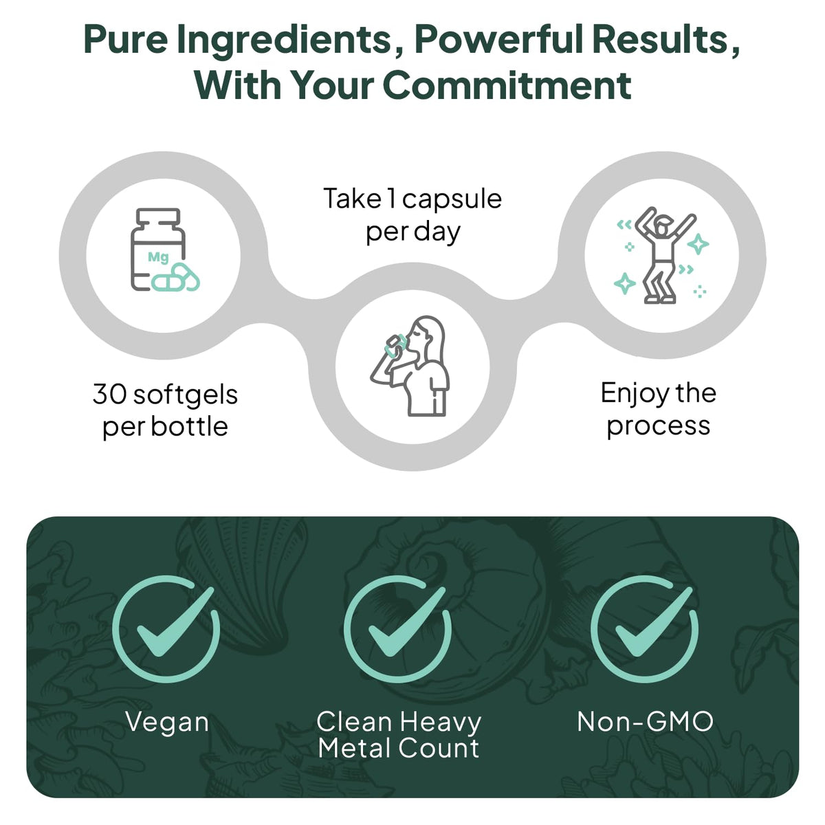 Organics Ocean Better D3 + K2-100% Organic VIT D3 and K2 Supplements with Maximum Bioavailability - Supports Bone Density, Calcium Balance
