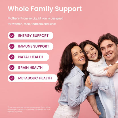Organic Liquid Iron Supplement for Women, Men & Kids with Vitamin C | Sugar Free Natural Berry Flavor Non Constipating Vegan Ferrochel