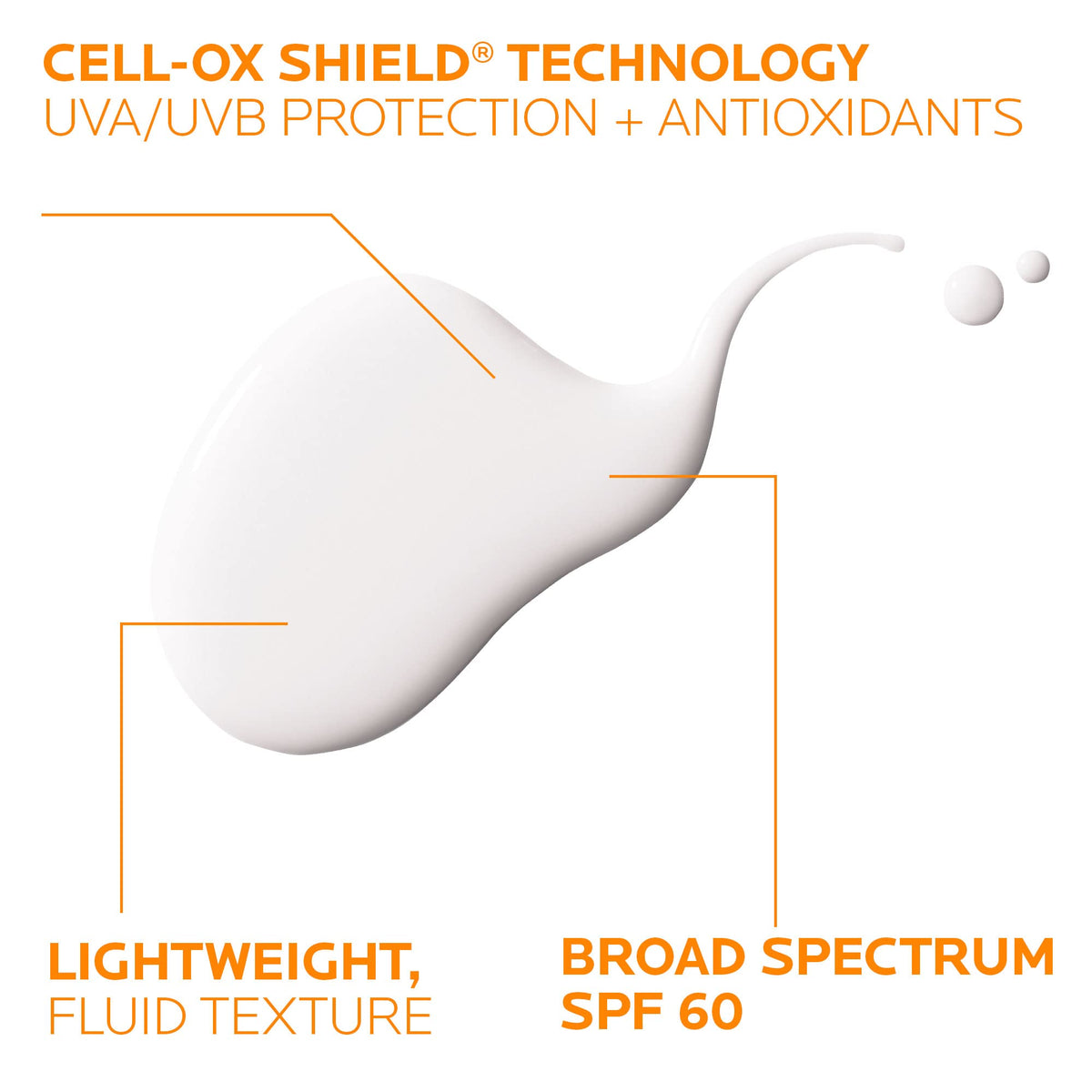 La Roche-Posay Anthelios Light Fluid Facial Sunscreen SPF 60, Lightweight Sunscreen For Face, Fluid Texture, Broad Spectrum SPF + Antioxidants