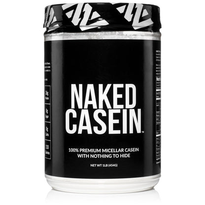 NAKED Casein - 1Lb Micellar Casein Protein - Bulk, Zero Carb, NSF Certified, GMO-Free, Gluten Free, Soy Free, Preservative Free - Stimulate Muscle Growth