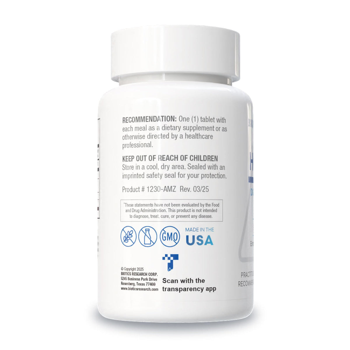 BIOTICS RESEARCH HCl Plus™, Supplies Betaine Hydrochloride, Pepsin, Glutamic Acid and More, Supports Healthy Digestion, 90 Tabs