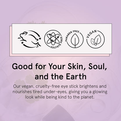 grace & stella Under Eye Brightener Balm Stick - Travel Size Toiletries - Retinol & Caffeine Eye Cream