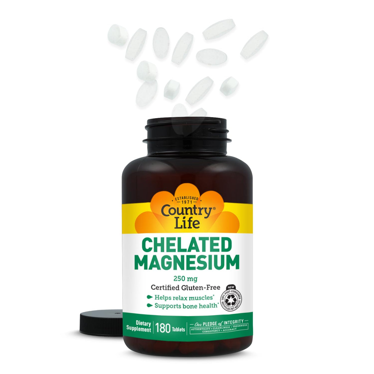 Country Life Chelated Magnesium 250 mg, 240 Tablets