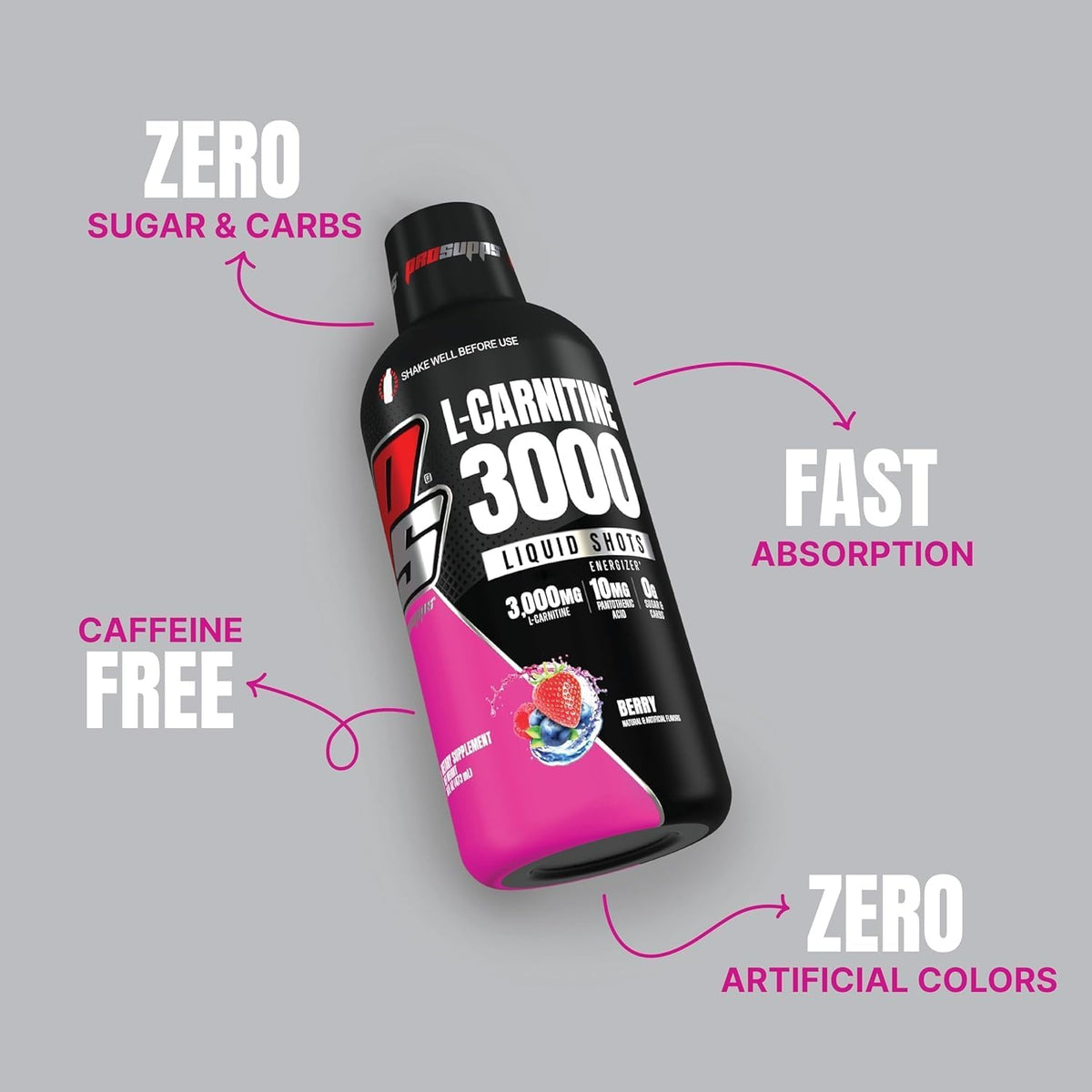 ProSupps L-Carnitine 3000 Stimulant Free Liquid Shots (31 Servings, Berry) and Mr. Hyde Signature Series Pre-Workout Energy Powdered Drink (30 Servings, Pixie Dust) Bundle