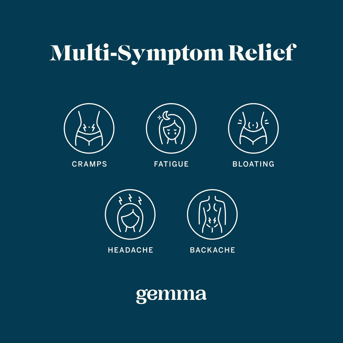 Gemma Cut The Cramp - Fast Menstrual Cramp & Period Pain Relief - Multi-Symptom Formula Treats Menstrual Cramps, Fatigue, Bloating, Headache in 15 Minutes GemmaBuy Supplements Australia