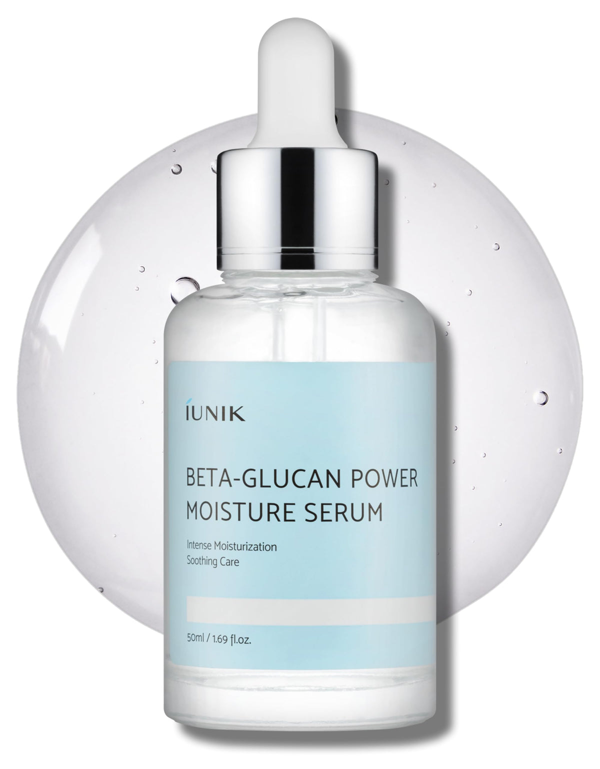 IUNIK Beta-Glucan Power Moisture Serum – Beta-Glucan & 7 Types of Peptides Deep Hydration Vegan Serum for Dry