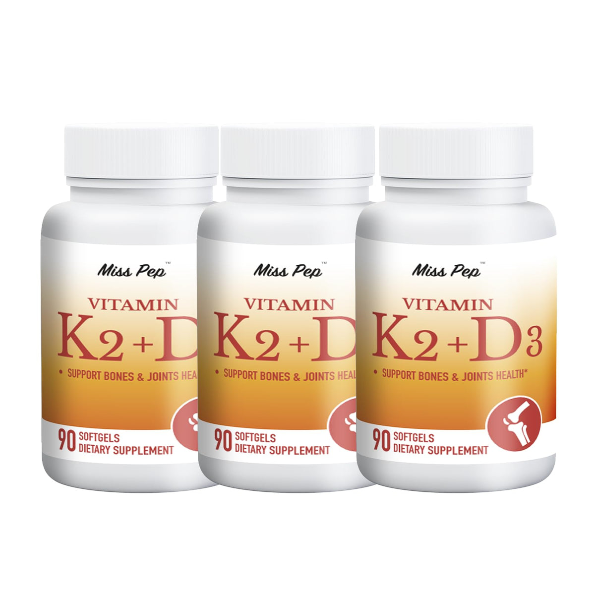 Vitamin D3 & K2 Vitamin Supplement for Men & Women,Vegan-Friendly 5000 Iu D3 and 100 Mcg K2 (Mk-7) Immune, and Overall Health -90 Softgels
