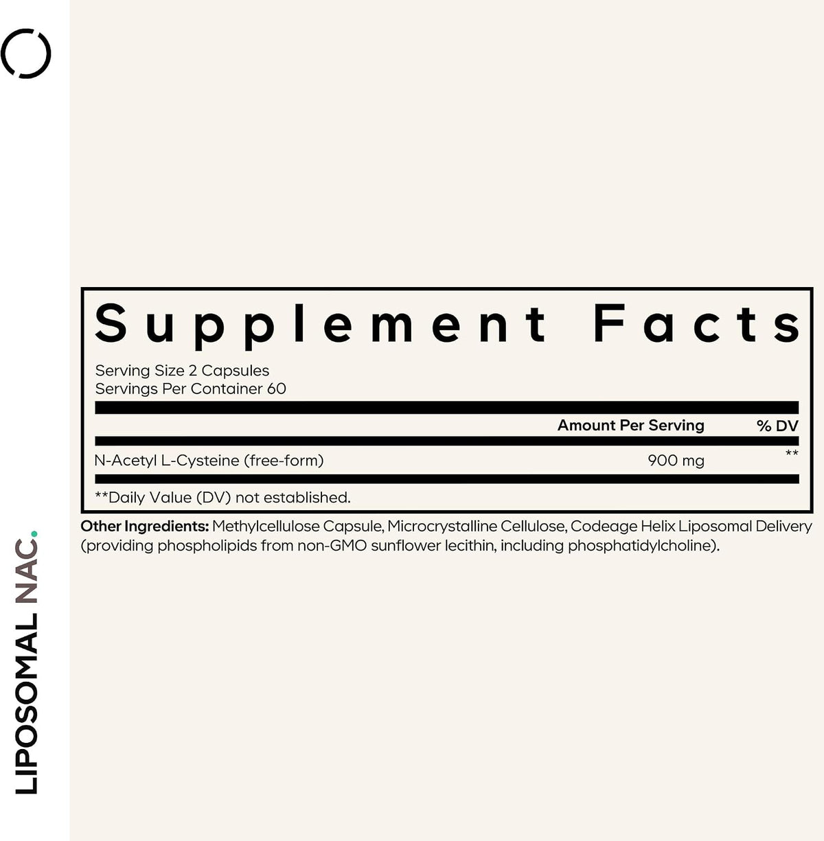 Codeage Liposomal NAC, N-Acetyl L-Cysteine, Free-Form, Vegan, 120 Capsules | Liposomal free-form NAC (N-acetyl L-cysteine), 900 mg per serving. Two-month supply. Gluten-free, dairy-free, vegan, non-GMO.