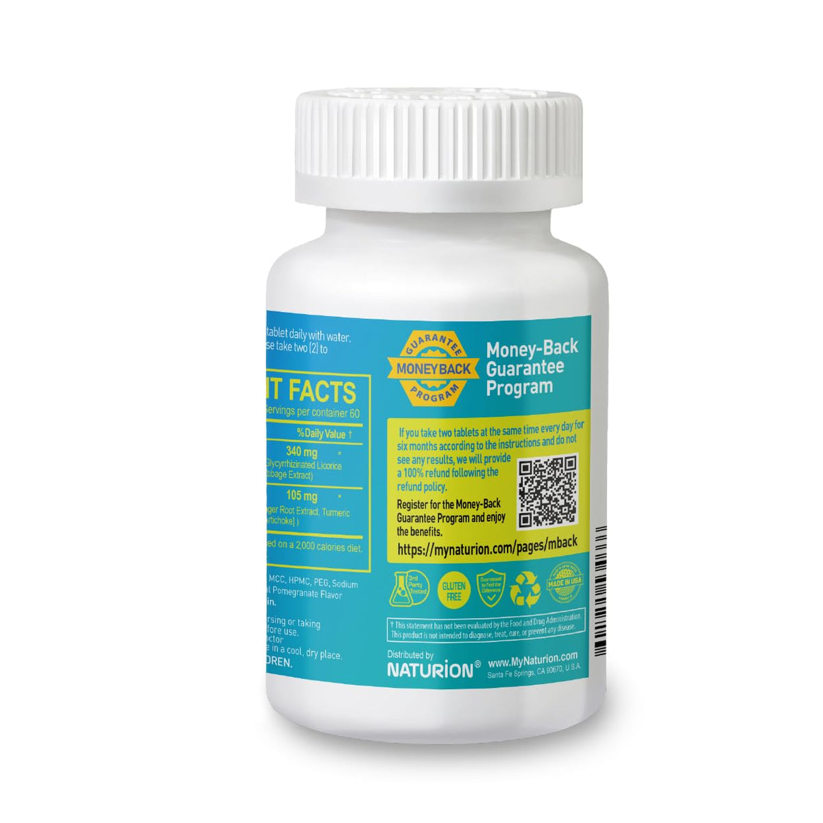 Gastro Support – Digestive Health Supplement with G-FOS Blend, Organic Ginger Root, Licorice Extract, Mastic Gum & Pomegranate – Supports Digestive Comfort & Gut Balance – 60 Tablets, 60 Day Supply NATURION buy supplements Au