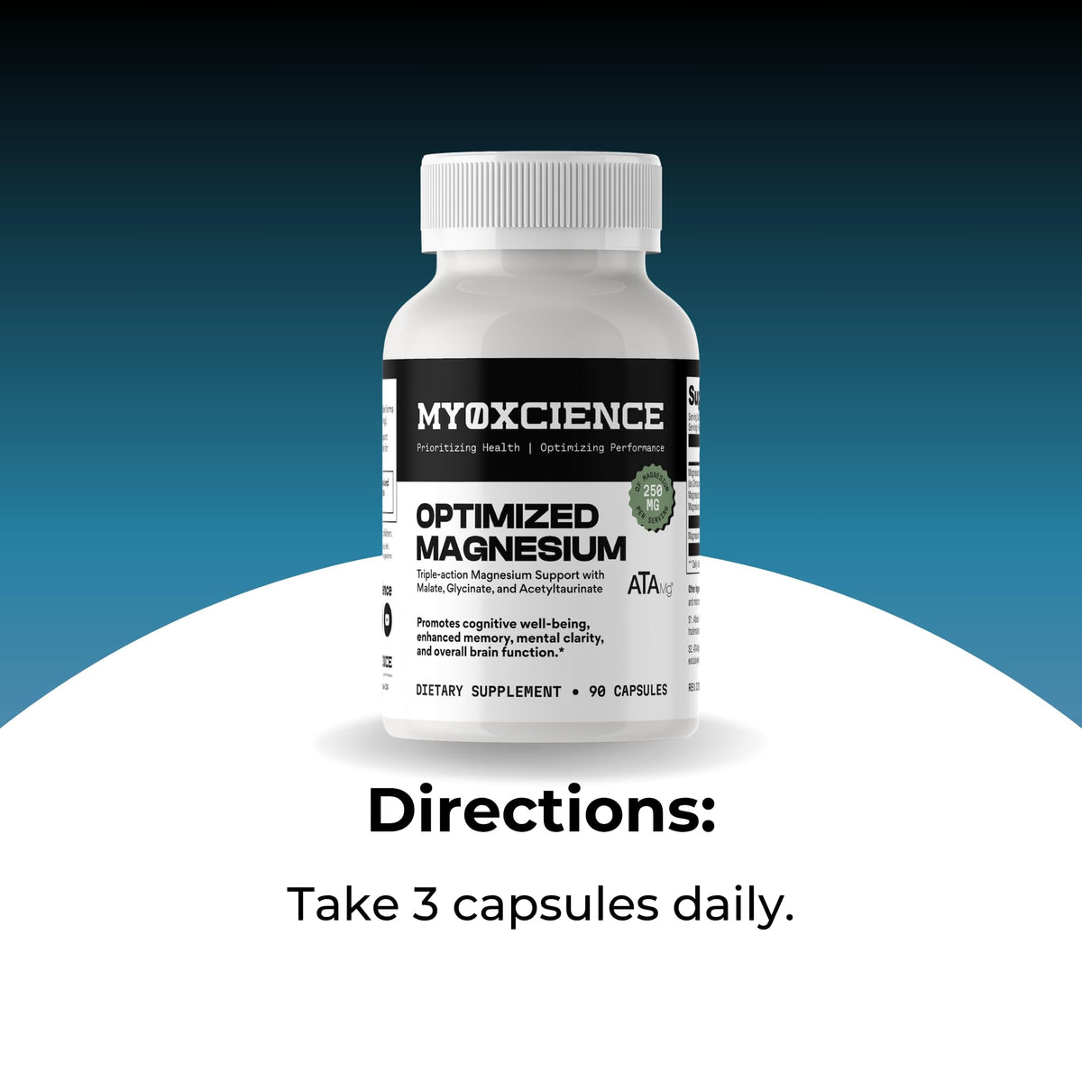 MYOXCIENCE Optimized Magnesium Glycinate + Magnesium Taurate (as ATAmag®) for High Brain Bioavailability to Support Stress Relief and Sleep | 30 Servings MYOXCIENCE buy supplements Au
