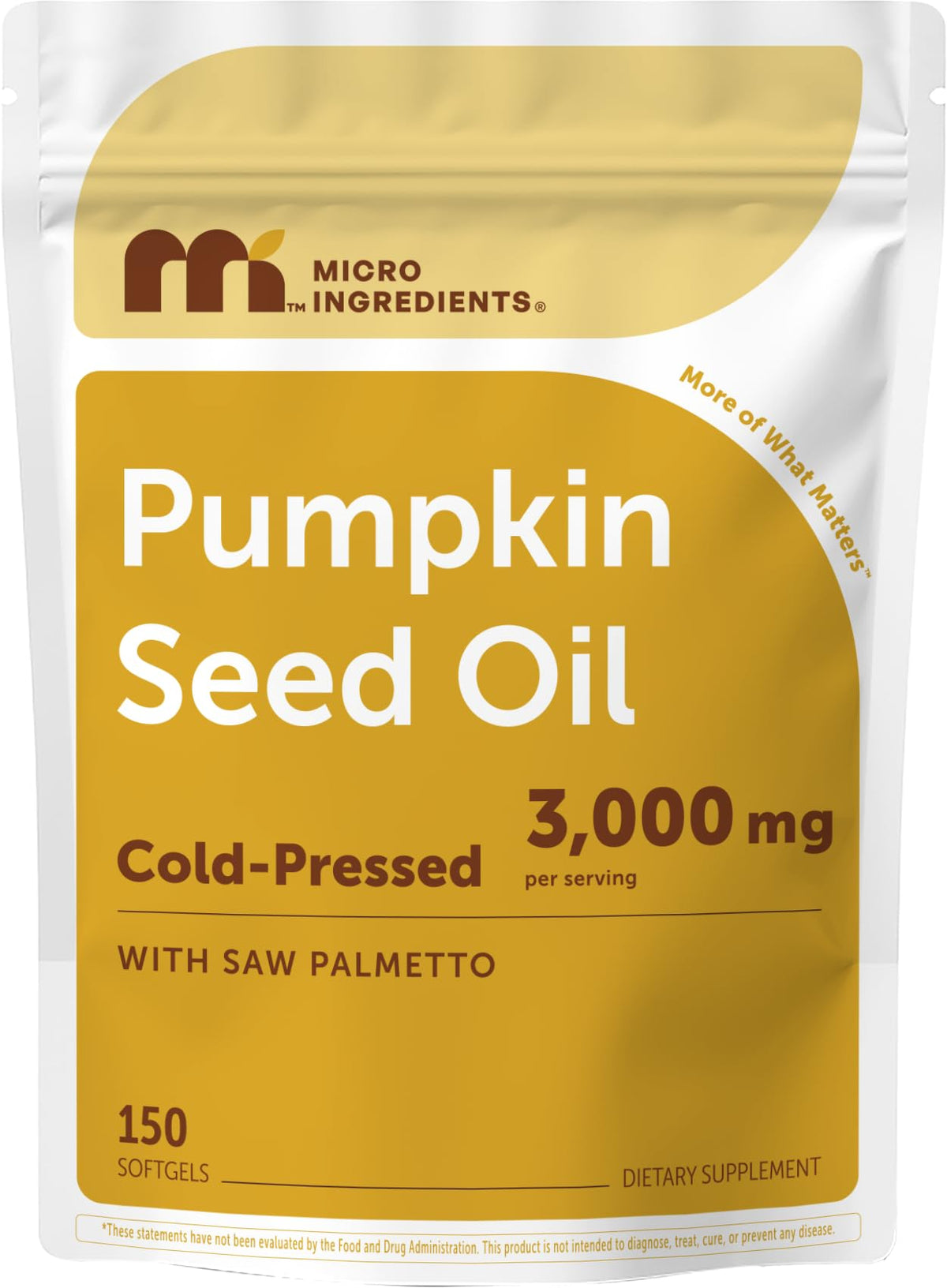 Micro Ingredients Pumpkin Seed Oil with Saw Palmetto, 300 Softgels | Cold Pressed, Pure Virgin Oil with Essential Fatty Acids & Phytosterols. For Men & Women. Non-GMO, Gluten Free.