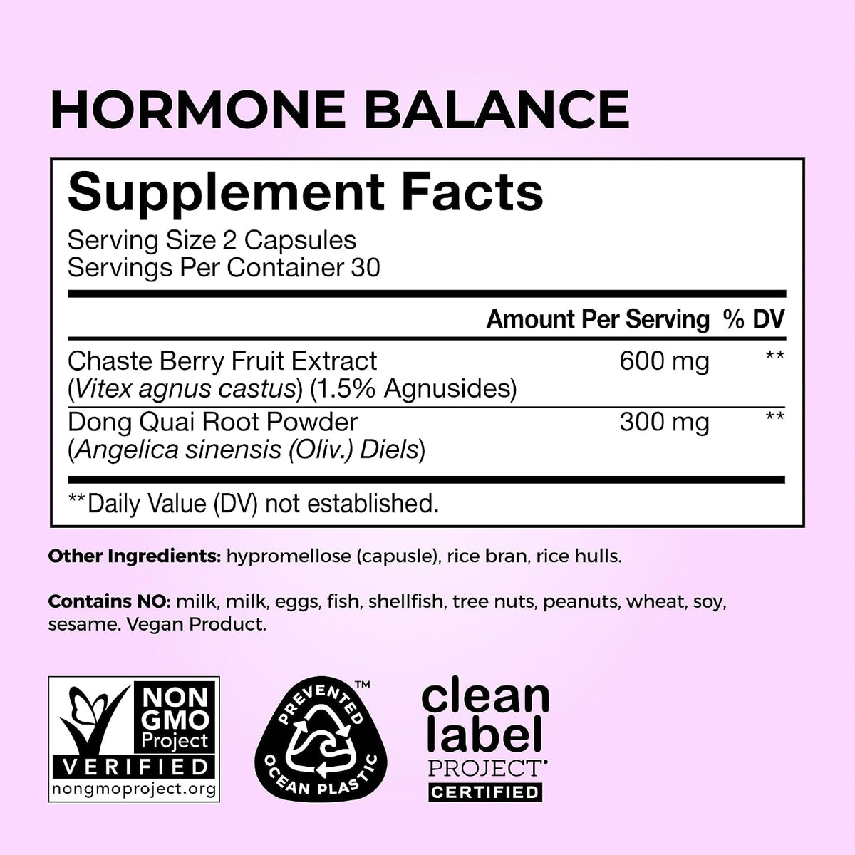 HUM Hormone Balance Supplement Chasteberry & Dong Quai, Women, 60 Count