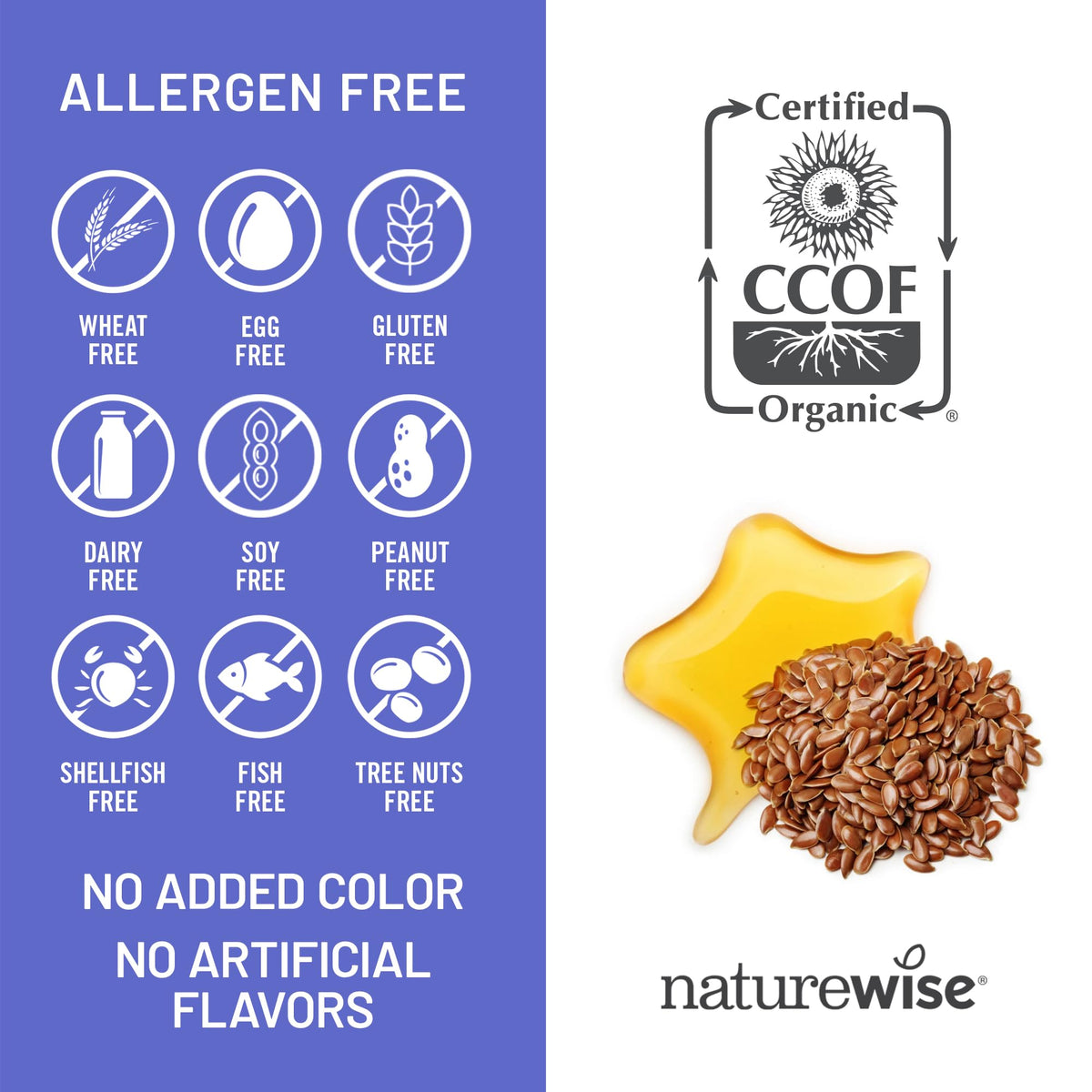 NatureWise Flaxseed Oil 1,242 mg, Fish Free Omega 3 6 9 with 720mg ALA, Dietary Supplement for Heart Health Support - Organic, Cold Pressed,