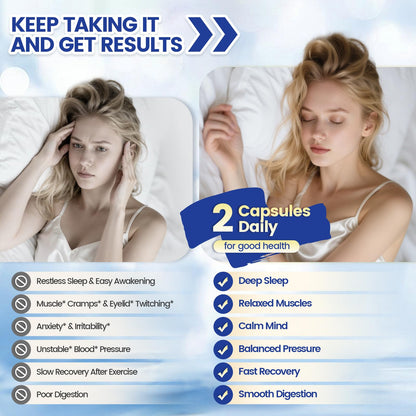 Triple Magnesium Complex for Women and Men, Magnesium Glycinate 400mg, Malate, Citrate, High Absorption Chelated Magnesium Supplement Support Sleep, Muscle, Non-GMO, Gluten Free - 240 Capsules