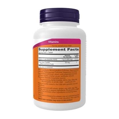 NOW Foods Supplements, Vitamin C-1,000 with Rose Hips, Sustained Release, Antioxidant Protection*, 250 Tablets