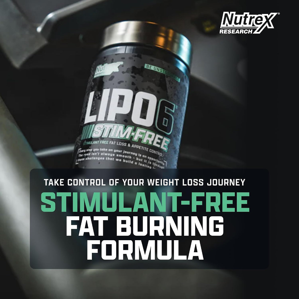 Nutrex Research LIPO SIX Stim-Free Metabolism & Appetite Support Supplement – Reduce Hunger | Non-Stimulant Weight Management Supplement for Women and Men – 60 Servings