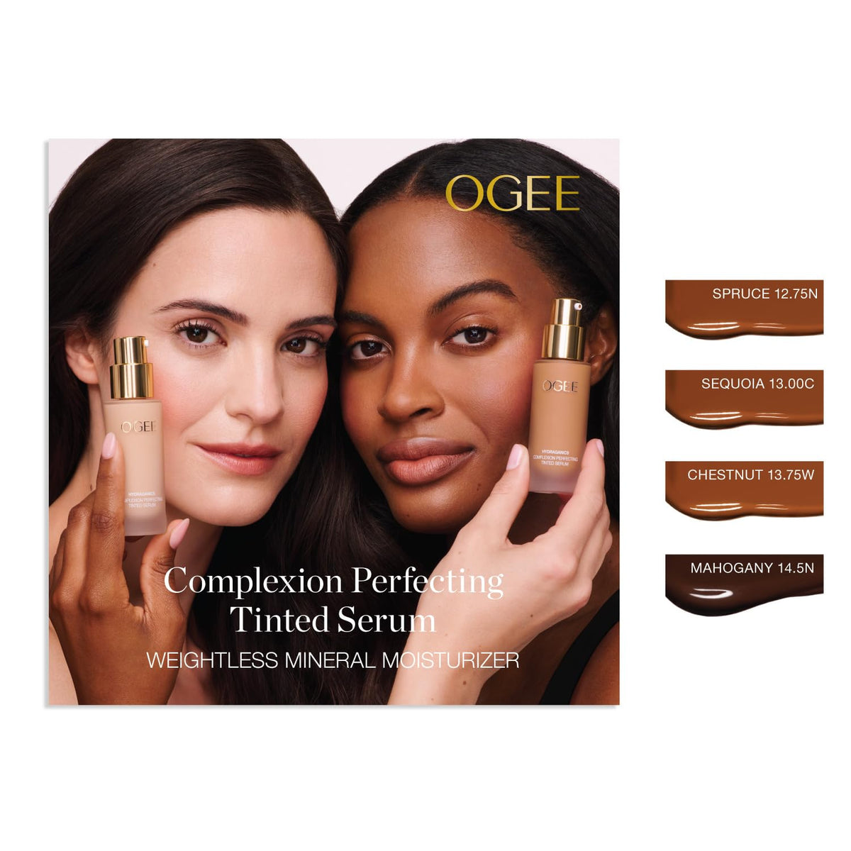 Ogee Complexion Perfecting Liquid Foundation - Lightweight Tinted Moisturizer For Face (Mahogany 14.5N - Deep Cocoa (Rich Undertones) - with Vitamin C & Jojoba Oil - Certified Organic & Made in USA OgeeBuy Supplements Australia