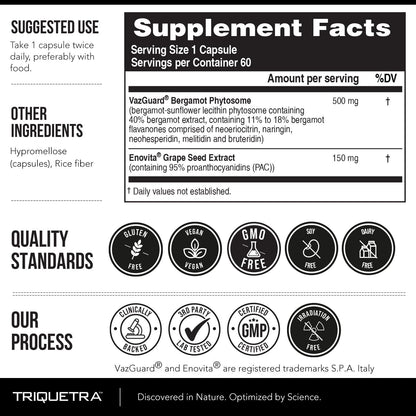 SoActive Bergamot: 2.5X More Effective, Italian Citrus Bergamot Phytosome - Clinically Validated | Enhanced with Grape Seed Extract