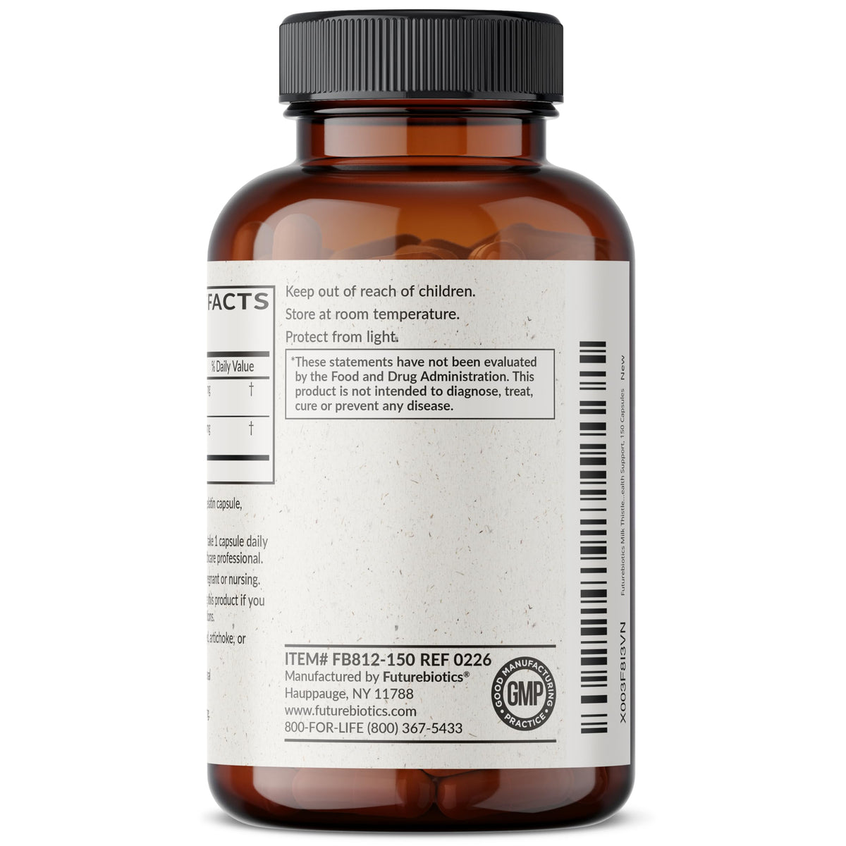 Futurebiotics Milk Thistle Silymarin Marianum & Dandelion Extract Liver Health Support, Antioxidant Support, Detox, 300 Capsules