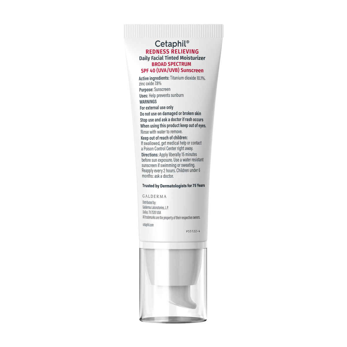 CETAPHIL Redness Relieving Daily Facial Moisturizer SPF 40, 1.7 fl oz, Broad spectrum Sunscreen, Neutral Tint, For Redness-Prone Skin